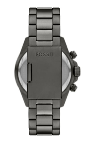 Montre à quartz en acier - Tachymètre et chronographe - Gris et bleu
