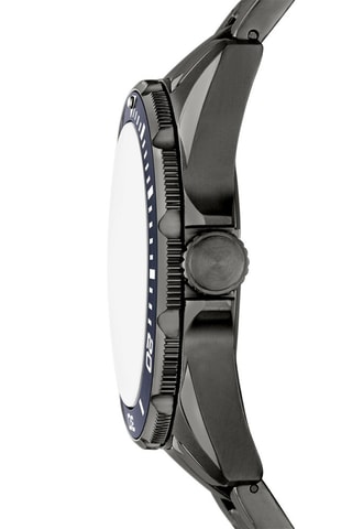 Montre à quartz en acier - Noir
