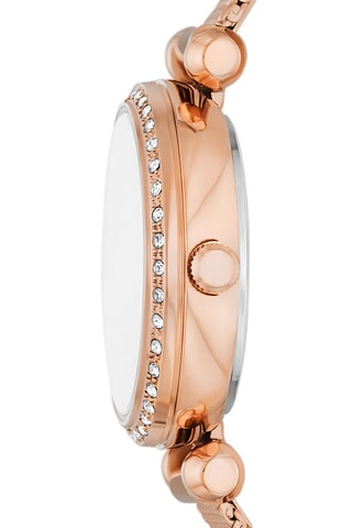 Montre à quartz en acier doré à l'or rose - Doré rose
