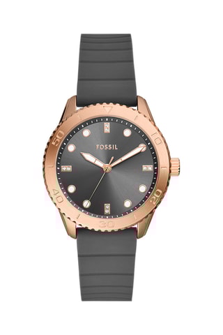 Montre à quartz - Tachymètre - Gris et doré rose 