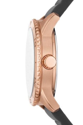 Montre à quartz - Tachymètre - Gris et doré rose 