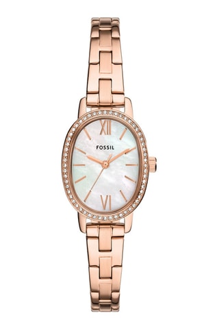 Montre à quartz en acier doré à l'or rose - Doré rose 