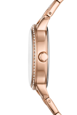 Montre à quartz en acier doré à l'or rose - Doré rose 