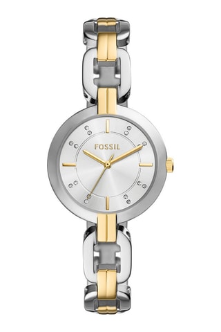 Montre à quartz en acier - Argenté et doré 