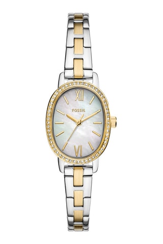 Montre à quartz en acier - Argenté et doré 