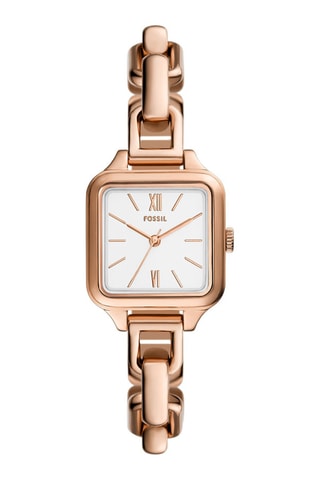 Montre à quartz en acier doré à l'or rose - Doré rose