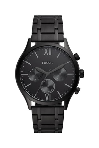 Montre à quartz en acier Fenmore - Noir