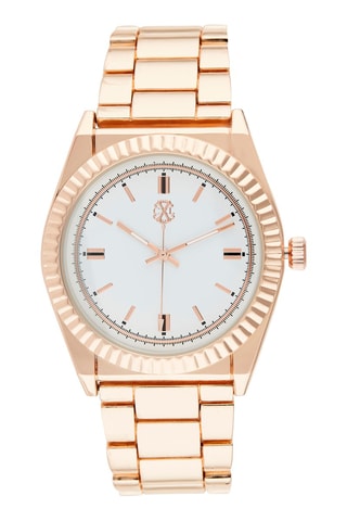 Montre à quartz en alliage Doré rose et blanc