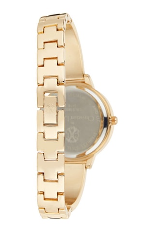 Montre à quartz en acier Doré