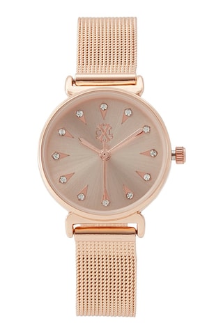 Montre à quartz en alliage Doré rose