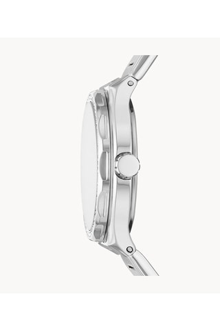 Montre à quartz en acier Eevie Argenté et bleu 