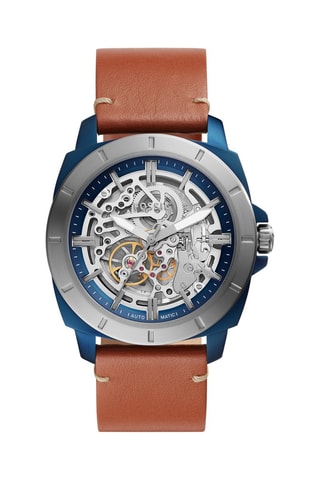 Montre mécanique automatique en cuir Privateer sport - Marron clair