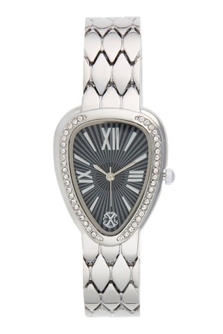 Montre à quartz en alliage - Argenté et noir