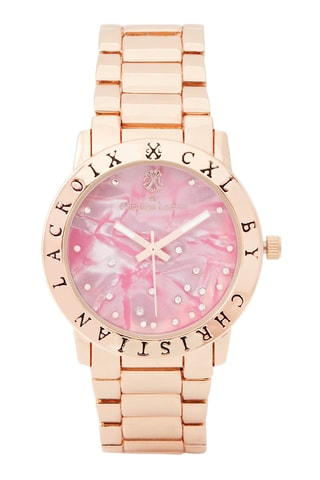 Montre à quartz en alliage - Doré rose et rose