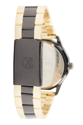 Montre à quartz en métal - Chronographe - Doré et noir