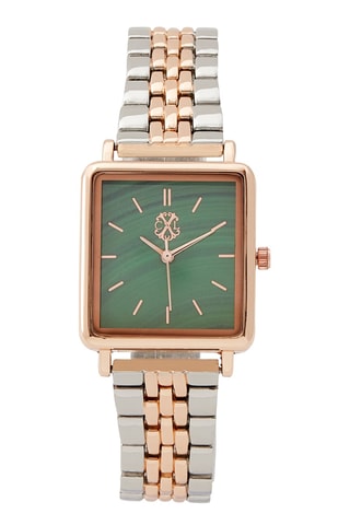 Montre à quartz en alliage - Argenté et doré rose