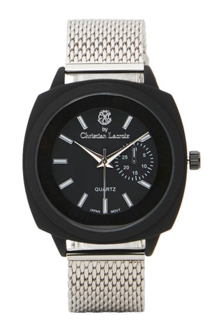 Montre à quartz en alliage - Argenté et noir