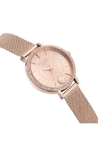 Montre à quartz en acier - Doré rose