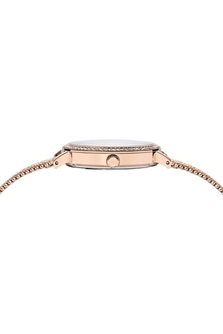 Montre à quartz en acier - Doré rose