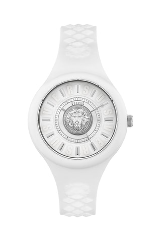 Montre à quartz en silicone Fire Island Lion - Blanc