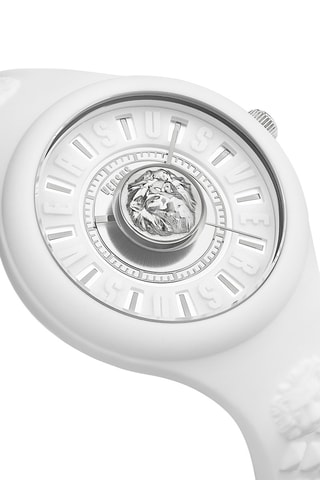 Montre à quartz en silicone Fire Island Lion - Blanc
