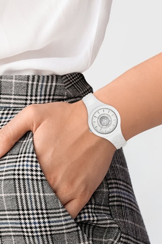 Montre à quartz en silicone Fire Island Lion - Blanc