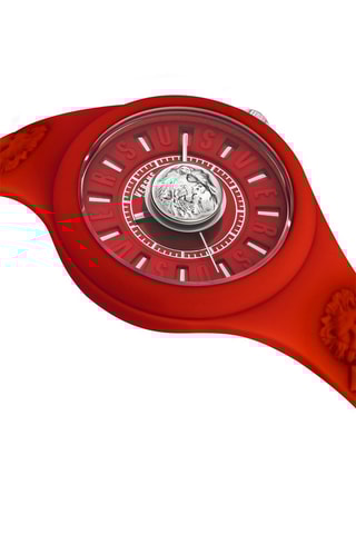 Montre à quartz en silicone Fire Island Lion - Rouge