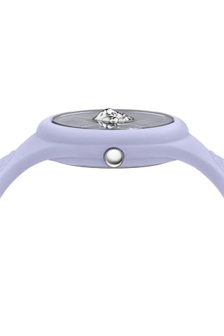 Montre à quartz en silicone Fire Island Lion - Mauve et blanc