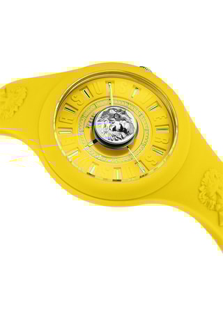 Montre à quartz en silicone Fire Island Lion - Jaune