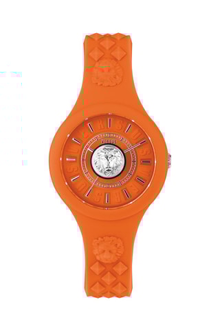 Montre à quartz en silicone Fire Island Lion - Orange