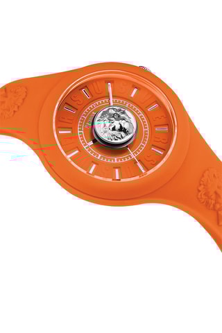 Montre à quartz en silicone Fire Island Lion - Orange