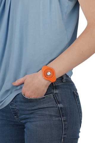 Montre à quartz en silicone Fire Island Lion - Orange