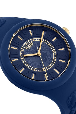 Montre à quartz en silicone Fire Island - Bleu foncé