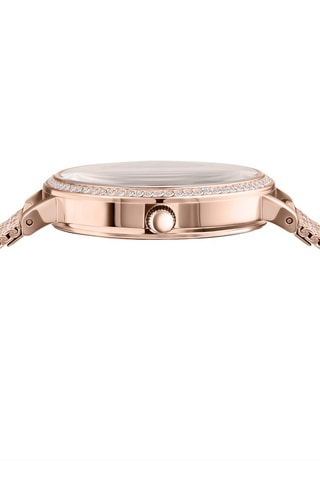 Montre à quartz en plaqué ion or rose ornée de cristaux Swarovski Mar Vista Crystal - Doré rose et noir