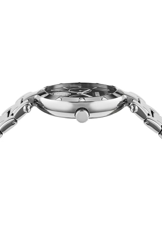 Montre à quartz en acier Sertie Multifunction - Argenté et noir