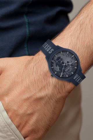 Montre à quartz en silicone Domus - Bleu marine
