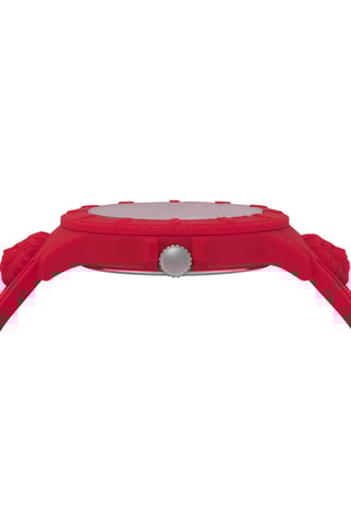 Montre à quartz en silicone Tokyo - Rouge et argenté