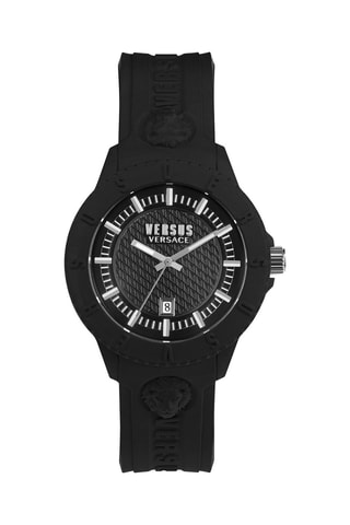 Montre à quartz en silicone Tokyo - Noir et argenté