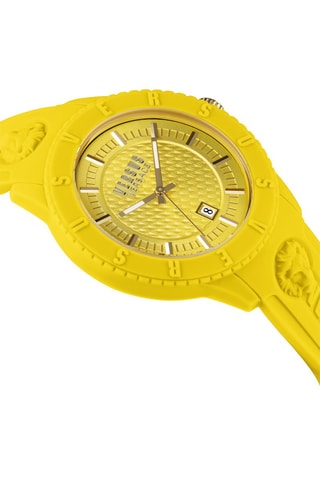 Montre à quartz en silicone et plaqué ion or jaune Tokyo - Jaune