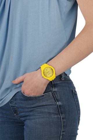 Montre à quartz en silicone et plaqué ion or jaune Tokyo - Jaune