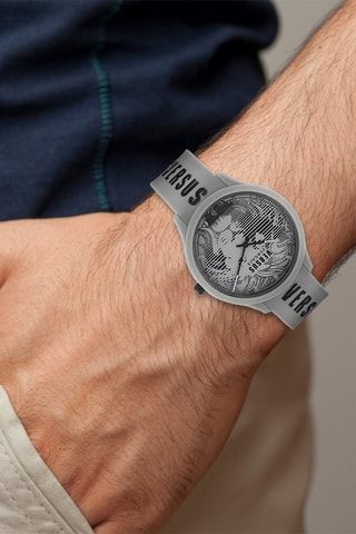Montre à quartz en silicone Domus - Gris