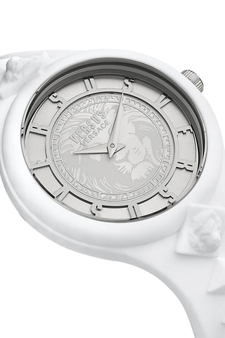 Montre à quartz en silicone Fire Island Studs - Blanc et gris clair