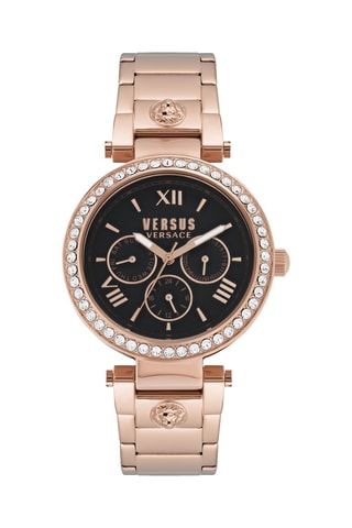 Montre à quartz en acier plaqué ion or rose et ornée de cristaux Swarovski Camden Market Crystal