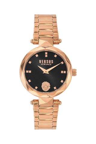 Montre à quartz en acier et plaqué ion or rose Covent Garden - Doré rose et noir