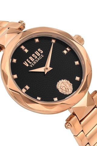 Montre à quartz en acier et plaqué ion or rose Covent Garden - Doré rose et noir