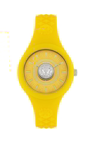 Montre à quartz en silicone Fire Island Lion - Jaune