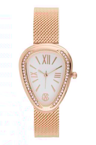 Montre à quartz en alliage - Doré rose