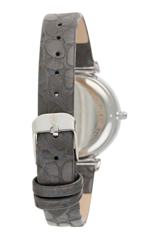 Montre à quartz en polyuréthane - Gris foncé et argenté