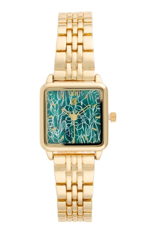 Montre à quartz en alliage - Doré et vert foncé