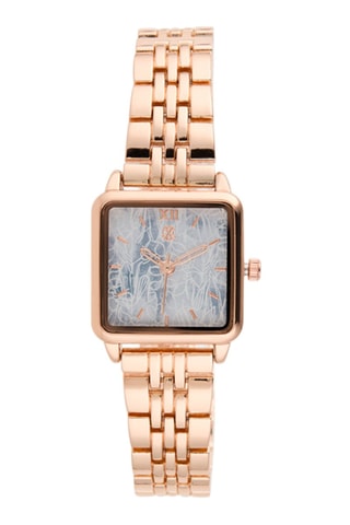 Montre à quartz en alliage - Doré rose et gris
